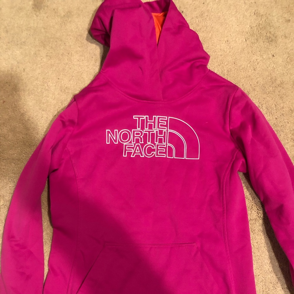Pink north face hoodie